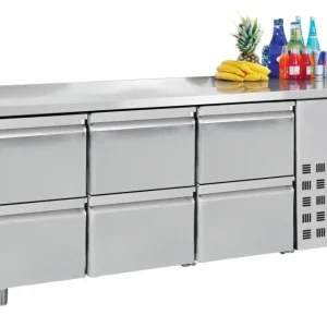 Superprijs Combisteel Koelwerkbank | RVS | 6 laden | 1865 x 700 x 850 cm