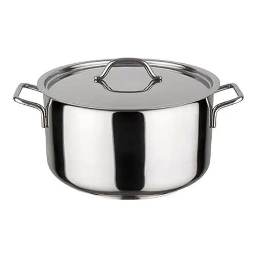Betaalbaar HorecaTraders Kookpan middel | RVS | 2.1 Liter | 16cmØ |voorgas, elektrisch, keramisch eninductie