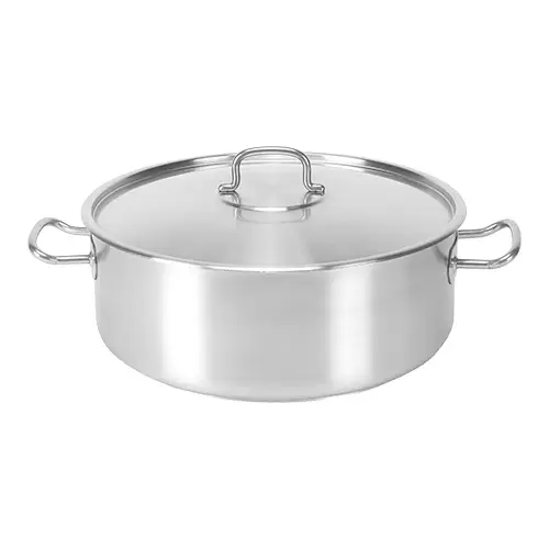 HorecaTraders Kookpan | RVS | Ø60 cm | 65 L | Gas, inductie, keramisch Lage Prijs