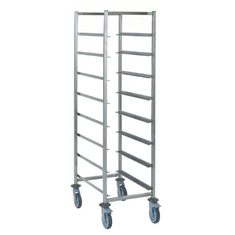 Beperkte Voorraad HorecaTraders Korvenwagen met 8 etages RVS | 60 x 60 cm