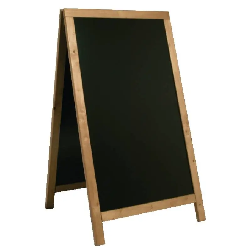 Bestel Nu HorecaTraders Krijt Stoepbord van Teakhout | 68x(H)120cm