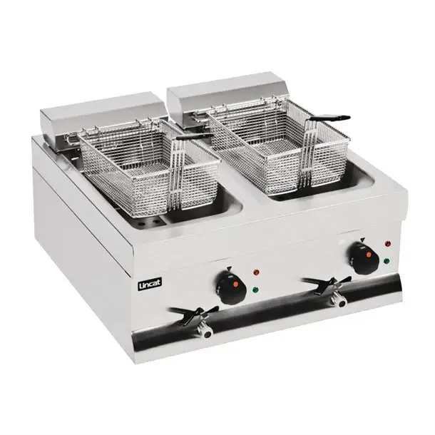 Lincat Silverlink 600 | Dubbele friteuse met aftap| 2 x 9 Liter | Veilige Betaling