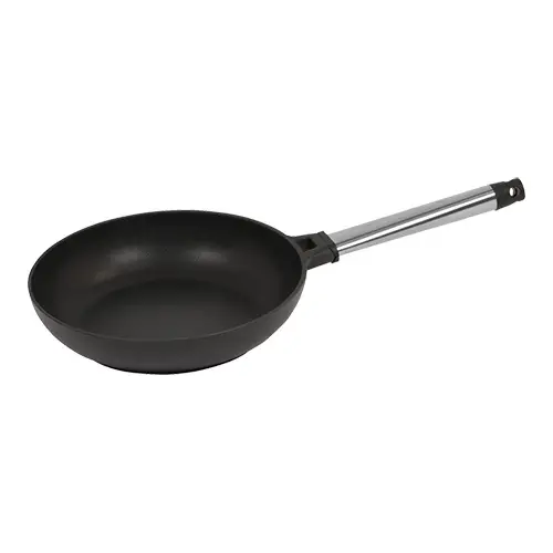 Gecertificeerd HorecaTraders Lyonnaiserpan | RVS | Ø28cm | Gas, elektrisch, keramisch, oven