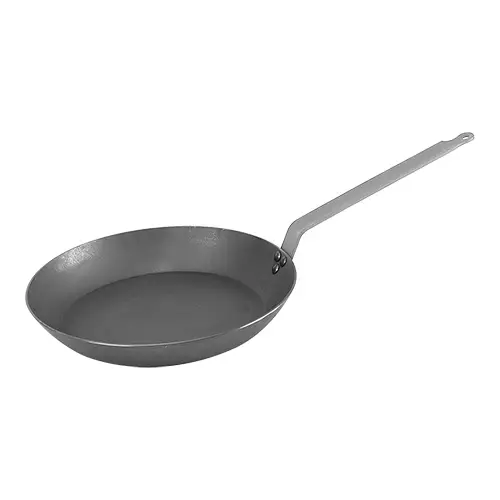 Speciale Aanbieding HorecaTraders lyonnaiserpan | plaatstaal | Ø24cm | Gas, elektrisch, keramisch, oven