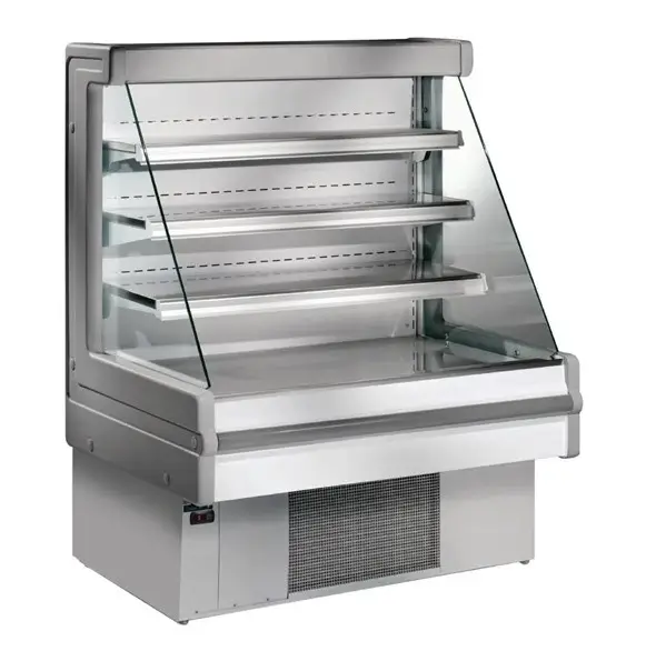 Actieprijs HorecaTraders Mandy Multideck Display 100cm – Grijs, LED, Laagprofiel