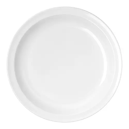 Beperkt Aanbod HorecaTraders Melamine Bord | Ø23,5cm | Wit