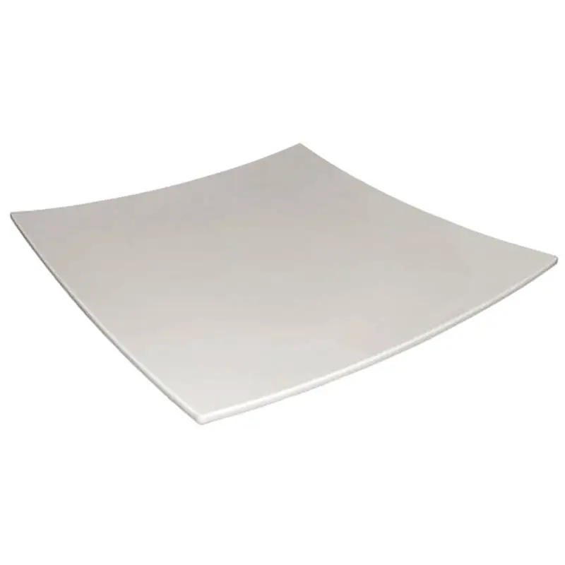 Superprijs HorecaTraders Melamine Gebogen Vierkant Bord Wit | 31 x 31cm