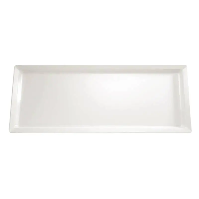 HorecaTraders Melamine rechthoekige schaal wit Direct Beschikbaar