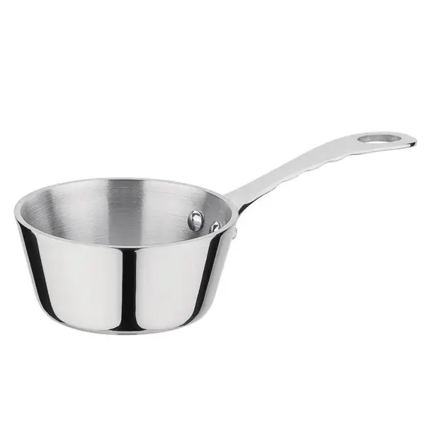 HorecaTraders Mini sauteuse | RVS | Inductie | 4(h) x 8(Ø)cm Korting