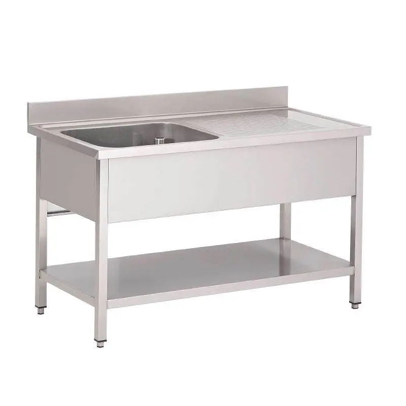 Merkproduct HorecaTraders RVS spoeltafel met spoelbak links | 140x70x85cm