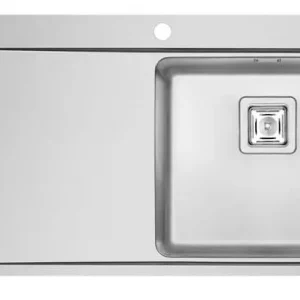 Dagaanbieding HorecaTraders RVS Spoeltafelblad | Spoelbak Rechts | 100 x 52 cm