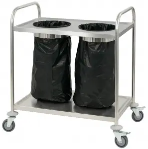 Populair Casselin RVS trolley voor prullenbak | B 845 x D 525 x H 940 mm