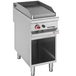 HorecaTraders RVS vlakke bakplaat gas met onderstel | (B) 400 x (D) 900 x (H) 850/920 mm Superprijs