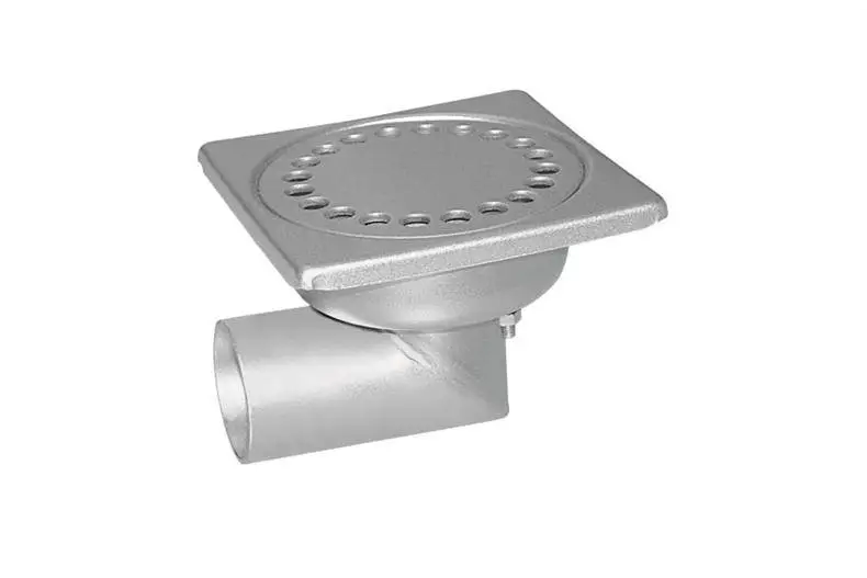 Alleen Vandaag HorecaTraders RVS Vloerafvoerput 100 x 100 mm Zijdelingse Afvoer 40 mm