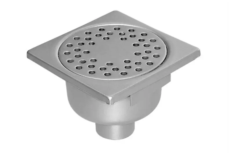 Direct Verzonden HorecaTraders RVS Vloerafvoerput 150 x 150 mm Verticale Afvoer 50 mm