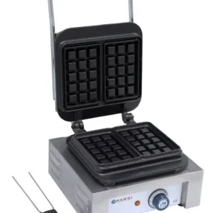 Hendi RVS Wafelijzer | Brusselse Wafels | 3x5 cm Finale Uitverkoop