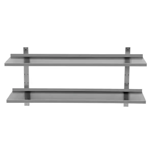 Shop Nu HorecaTraders RVS Wandschap | Inclusief Consoles | D 300 x B 1200 x H 700 mm