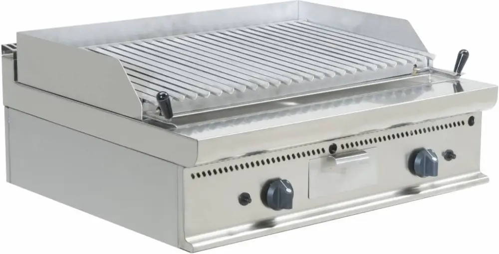 Saro Dubbele Lavasteengrill met Gas aansluiting Laatste Versie