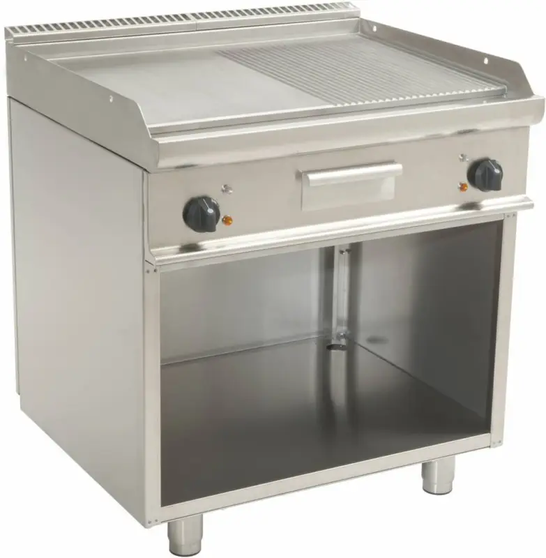 Saro Elektrische Bakplaat | Geribbeld/Glad | 80x70x85cm | 400V Gratis Retour