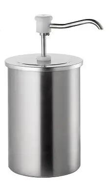 Laatste Kans HorecaTraders Sauspomp met RVS container | BCMK drukknopdispenser | 4L |