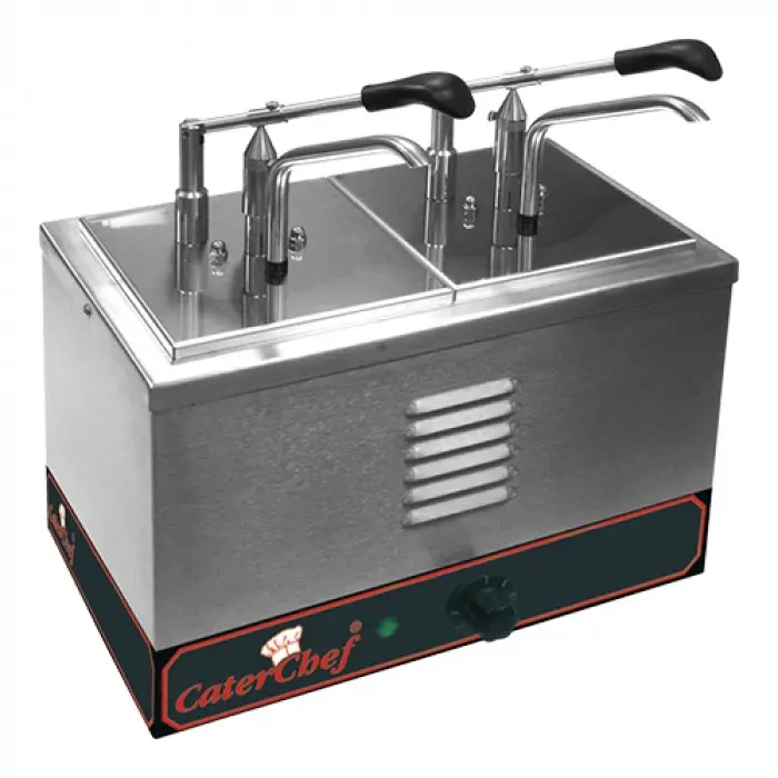 CaterChefDubbele Sausdispenser 4.6L | RVS | 27(H)x36,5(B)x27,5(D)cm Nieuw