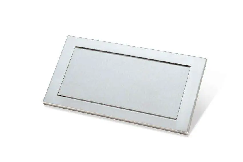 Koop Vandaag HorecaTraders Scharnierende Inbouw Afvalklep RVS- RVS AISI 304 - Verticaal - 326x173x10mm -
