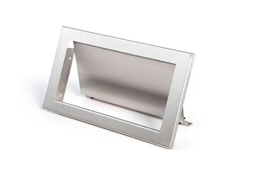Aanbieding HorecaTraders Scharnierende Inbouw Afvalklep - RVS AISI 304 - Met Veerscharnier - 326x173x10mm -