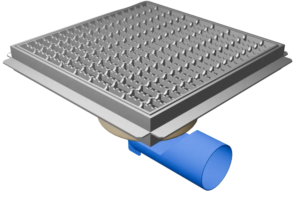 HorecaTraders Schrobput | RVS | Antislip | 30x30cm Snelle Levering