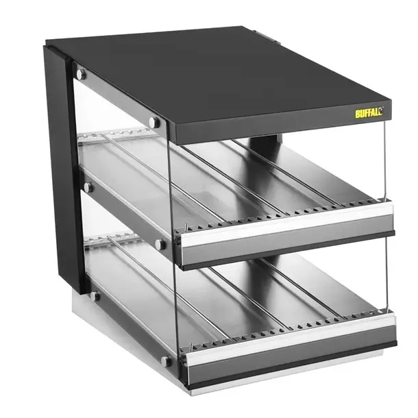 Buffalo Schuin Kanaal Voedselverwarmer 2 Planken 68,7h x 60b x 70,7d cm Fabrieksprijs