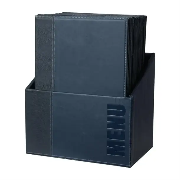 Goedkoop Securit menuhoezen en opbergdoos a4 | Blauw | 34 x 25,4 x 0,5 cm | (20 stuks)