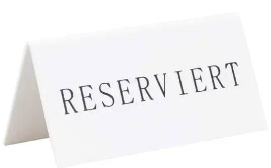 Meest Verkocht SecuritSecurit Reserveringstafelstandaards in het Duits Reserviert | Kunststof | 14,2(h) x 8(b) x 49(d)cm