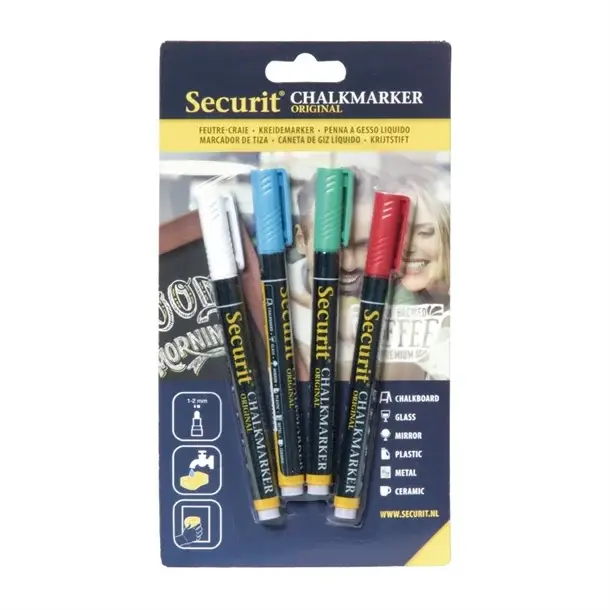 Securit wisbare krijtstiften| 2mm assorti | (4 stuks) Must-Have