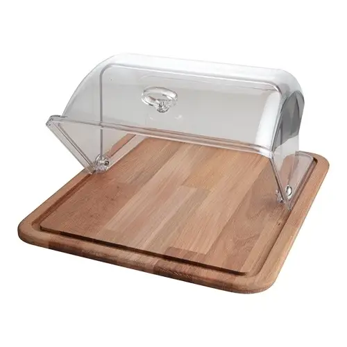 HorecaTraders Serveerplateau | Hout | Roltopkap | 31 x 37 cm Gecertificeerd