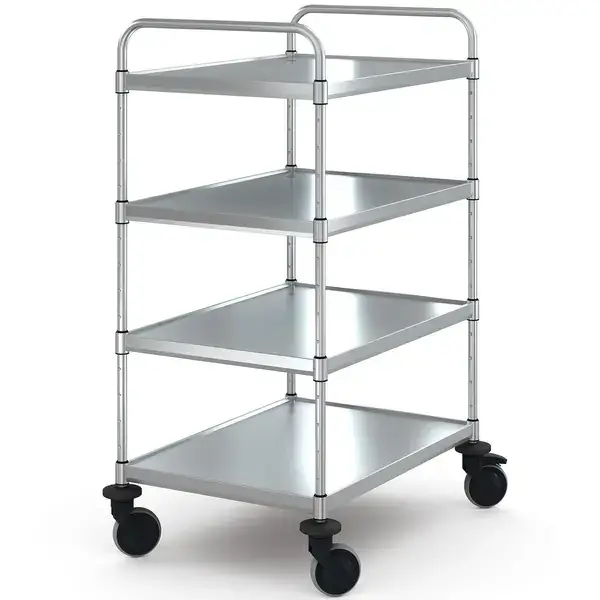 Koopje Hupfer Serveerwagen | RVS | 4 niveaus | Geremd | 94x68,5x138,1(h)cm