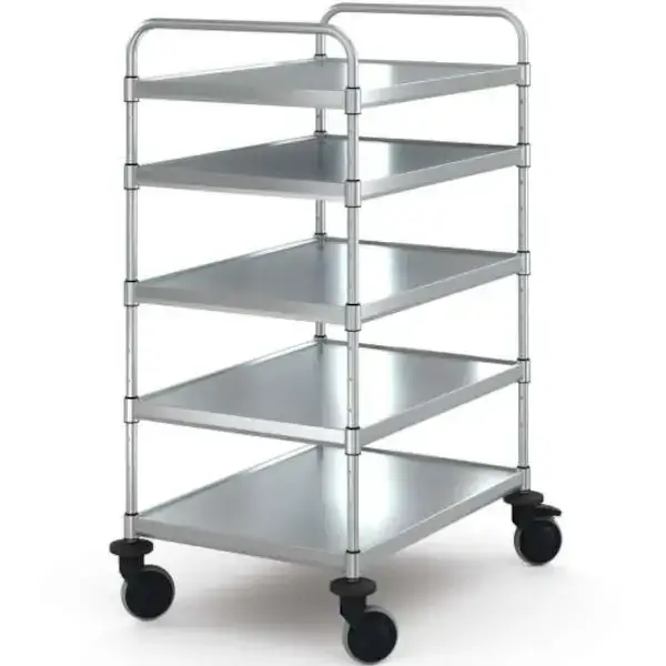 Bestseller Hupfer Serveerwagen | RVS | 5 niveaus | Geremd | 94x68,5x138,1(h)cm