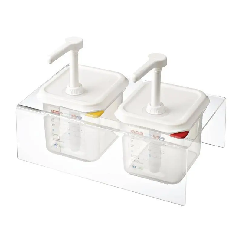 Araven Set van 2 sausdispensers GN 1/6 transparant 2,6ltr Finale Uitverkoop