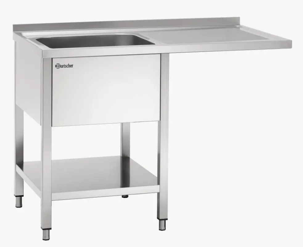 Populair Bartscher Spoeltafel | RVS | 1 spoelbak | 120x70x85 cm