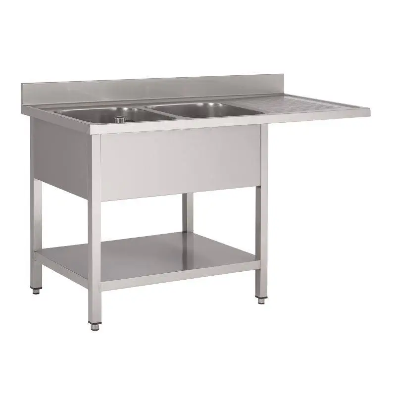 Veilige Betaling Gastro-M Spoeltafel RVS | Vaatwasmachine Series |160x70x85cm