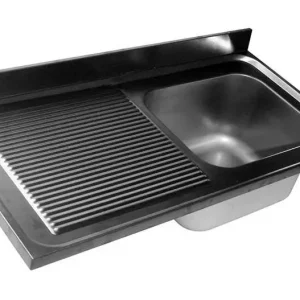 Bestseller HorecaTraders Spoeltafelblad RVS | spoelbak rechts | 120x60x40 cm