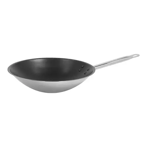HorecaTraders Wokpan | Anti-aanbak | RVS | Ø36 cm Direct Beschikbaar