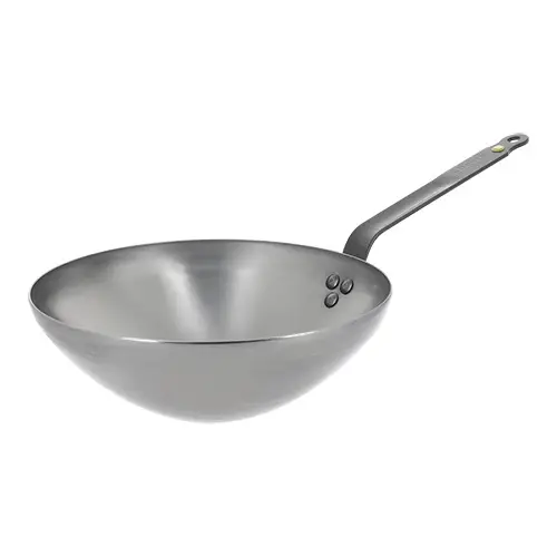 HorecaTraders Wokpan | Plaatstaal | 1.76 kg | 10 x Ø28 cm Gereduceerde Prijs