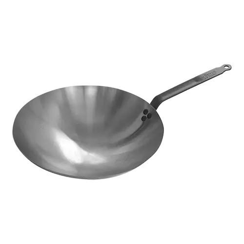 Betrouwbaar HorecaTraders Wokpan | Plaatstaal | 1.8 kg | 8.5 x Ø35 cm