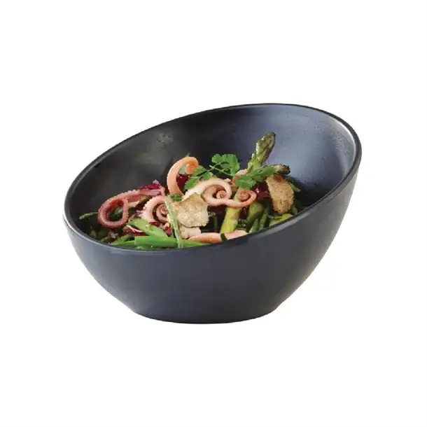 APS Zen melamine ronde schuine kom | Zwart | 30cl | 10(h) x 16(Ø)cm Laatste Versie