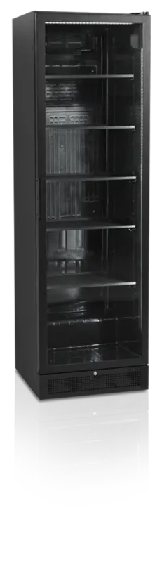 Speciale Aanbieding HorecaTraders Displaykoeler | Zwart | Glazen deur | 5 planken | 60x60x199cm