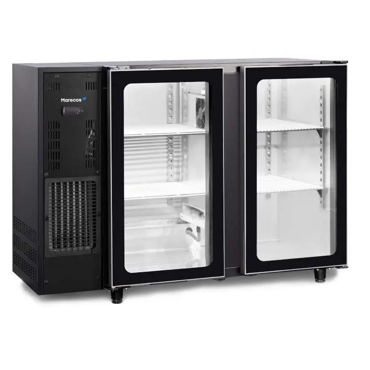 Marecos Zwarte flessenkoeling met 2 glazen deuren | Premium Series Koop Online