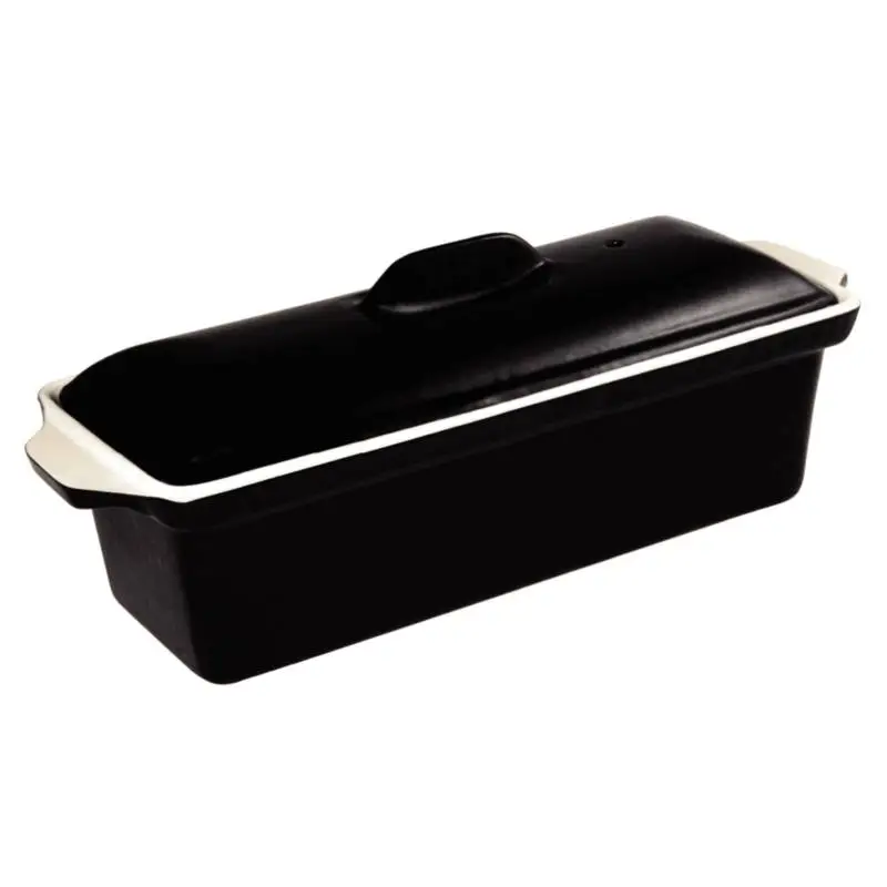 Vogue Zwarte gietijzeren Pate Terrine 1.7Ltr Must-Have