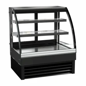 Beste Prijs HorecaTraders Zwarte Koeldisplay| Incl. LED Verlichting | 4 Formaten
