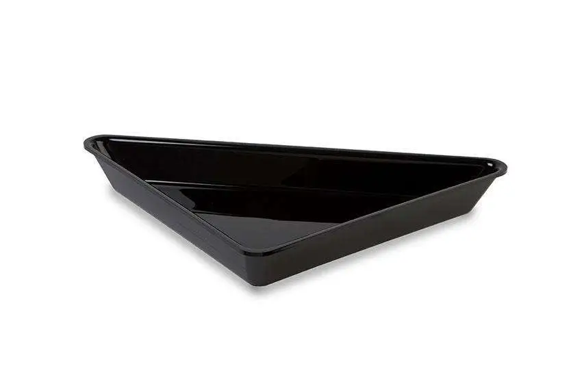 Betaalbaar HorecaTraders Zwarte Presentatieschaal Driehoek | PMMA plexi |270x365x20mm