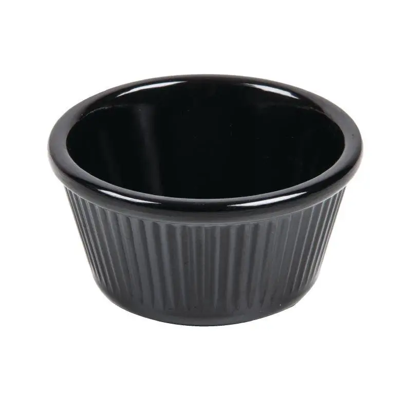 Premium HorecaTraders Zwarte ramekin schaal | 2 Formaten