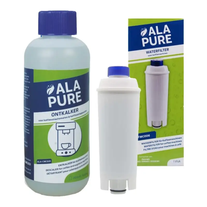 Delonghi Onderhoudsset FMC006 Waterfilter + ALA-CMC601 Ontkalker Hoge Kwaliteit